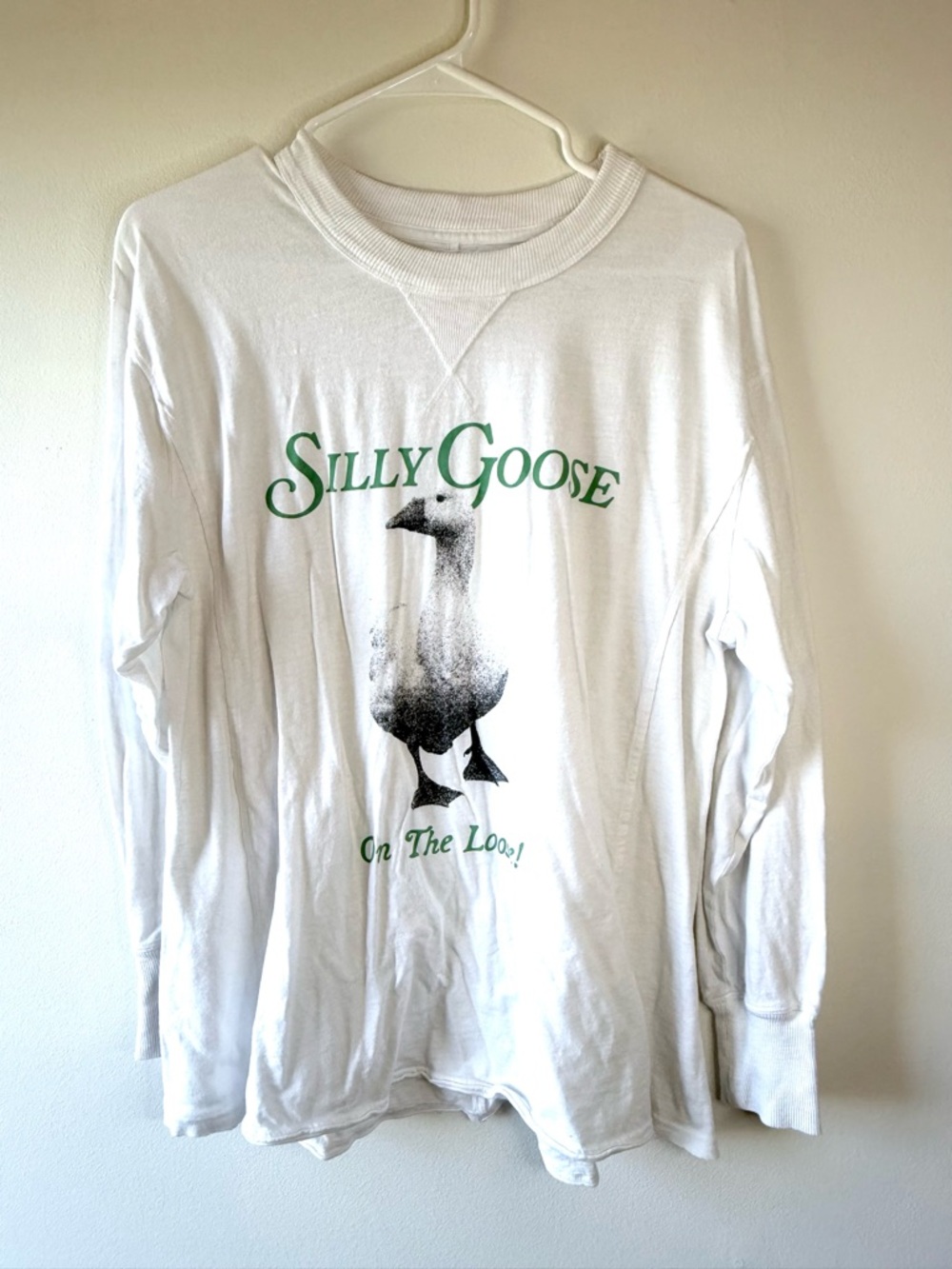 aerie White Ribbed Neck Tee